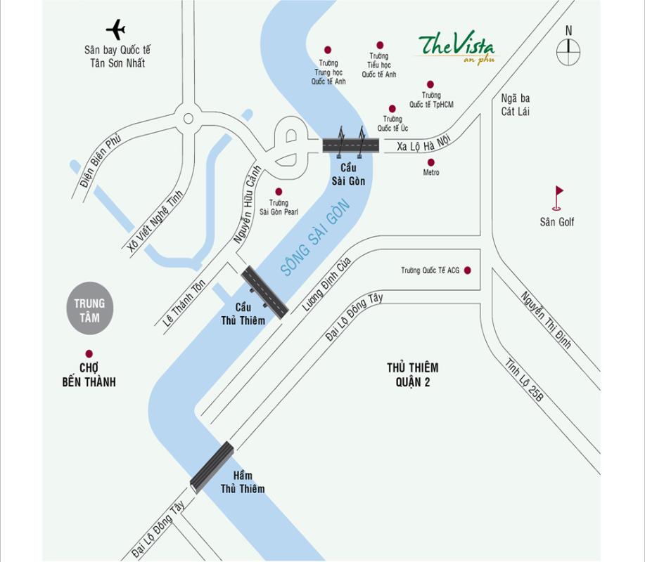 The vista an phú map