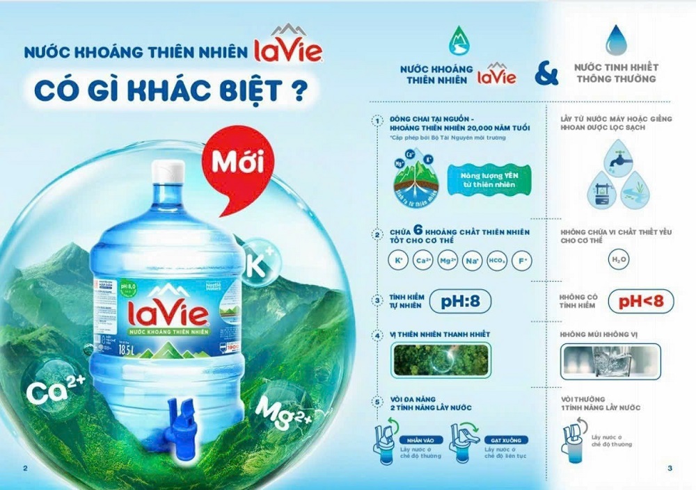 hàm lượng khoáng chất của nước lavie