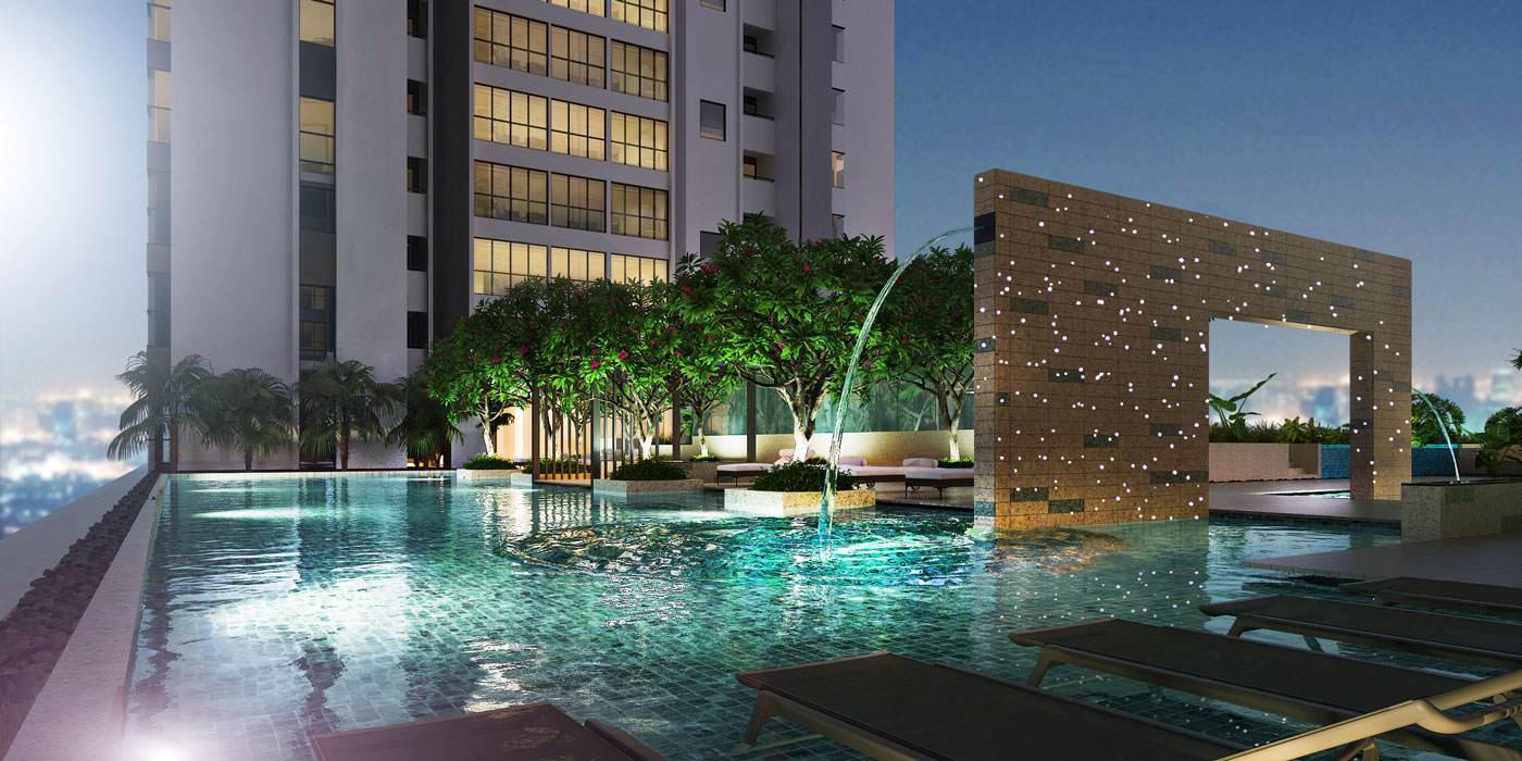 Hồ bơi tại chung cư ascent