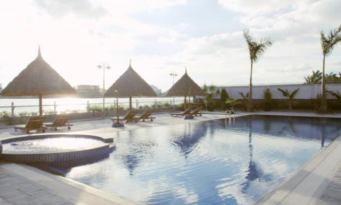 Swimming pool at waterfront residences